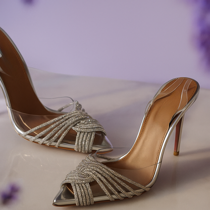Elegant Crystal Mule Sandals - Luxe Footwear for Every Occasion.