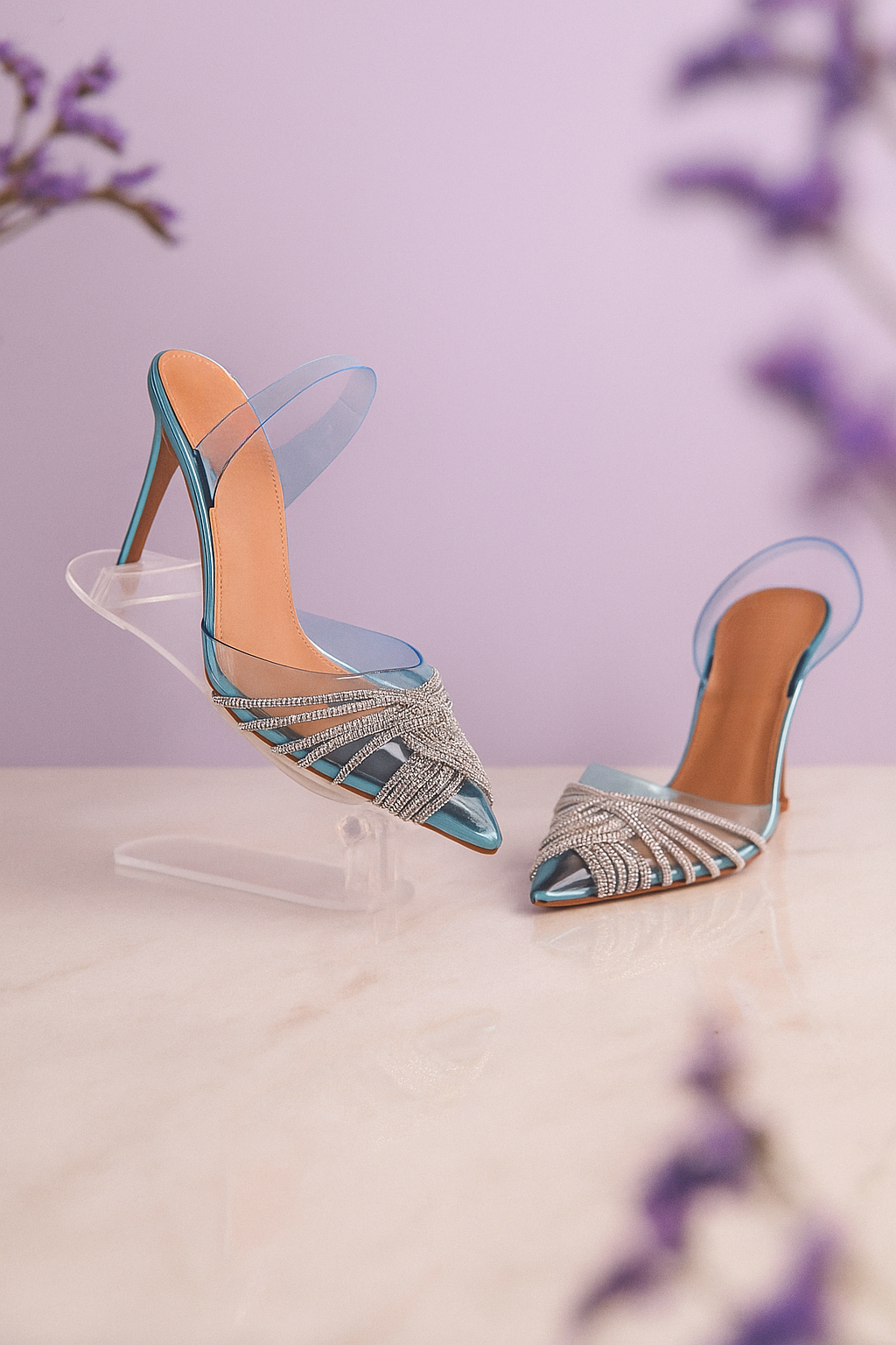 Elegant Crystal Mule Sandals - Luxe Footwear for Every Occasion.