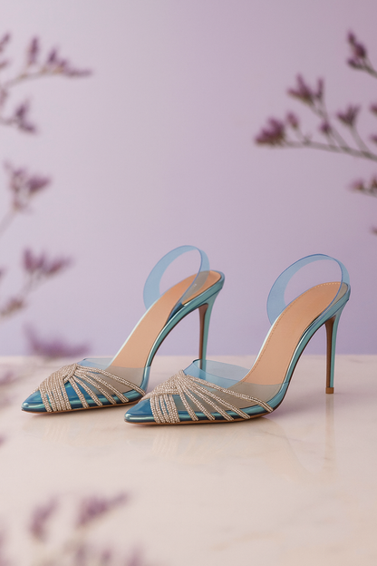 Elegant Crystal Mule Sandals - Luxe Footwear for Every Occasion.